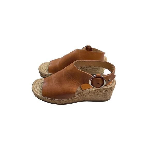 rag & bone Shoes - Rag & Bone Calla Leather Wedge Espadrille In Tan size 37/7